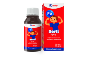 Sorti syrup for anemia. It contains: Iron, folic acid, vitamin B complex and zinc.